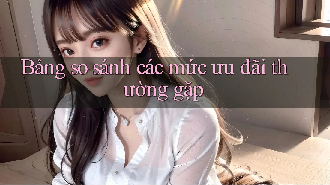 Bảng so sánh các mức ưu đãi thường gặp Bảng so sánh các mức ưu đãi thường gặp