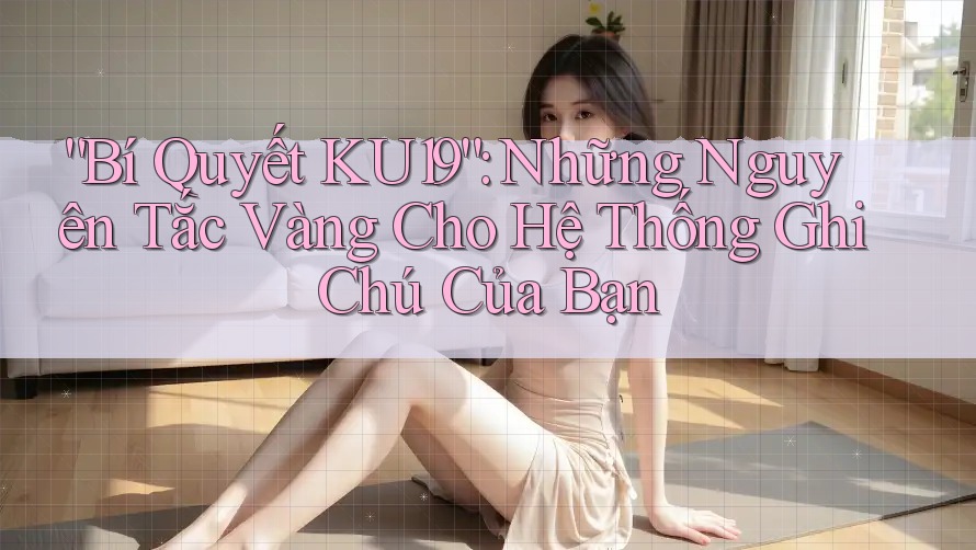 “Bí Quyết KU19”: Những Nguyên Tắc Vàng Cho Hệ Thống Ghi Chú Của Bạn “Bí Quyết KU19”: Những Nguyên Tắc Vàng Cho Hệ Thống Ghi Chú Của Bạn
