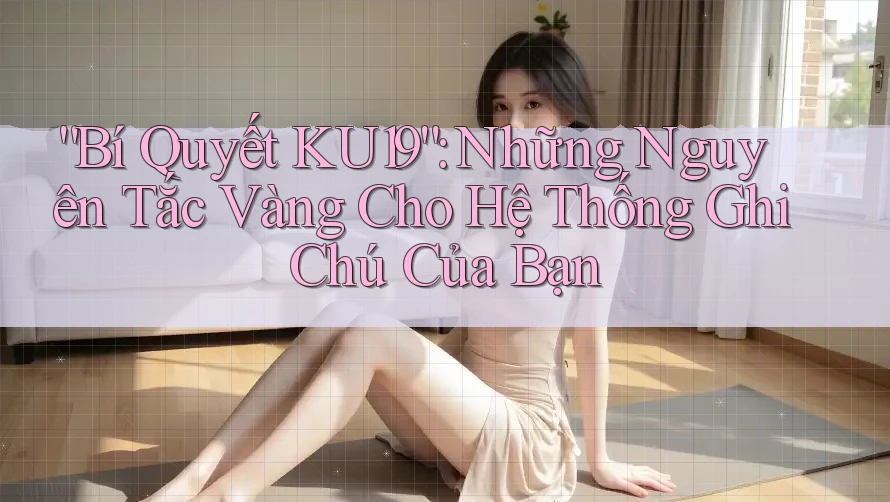 “Bí Quyết KU19”: Những Nguyên Tắc Vàng Cho Hệ Thống Ghi Chú Của Bạn “Bí Quyết KU19”: Những Nguyên Tắc Vàng Cho Hệ Thống Ghi Chú Của Bạn