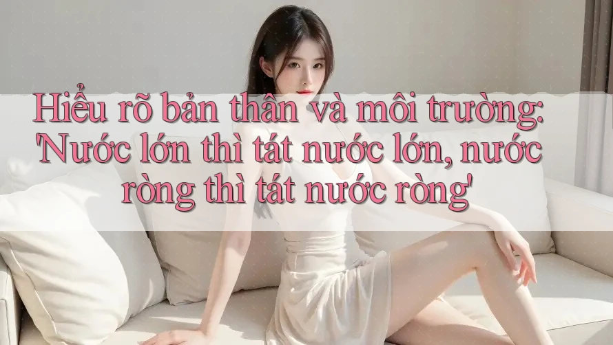 Hiểu rõ bản thân và môi trường: 'Nước lớn thì tát nước lớn, nước ròng thì tát nước ròng' Hiểu rõ bản thân và môi trường: 'Nước lớn thì tát nước lớn, nước ròng thì tát nước ròng'