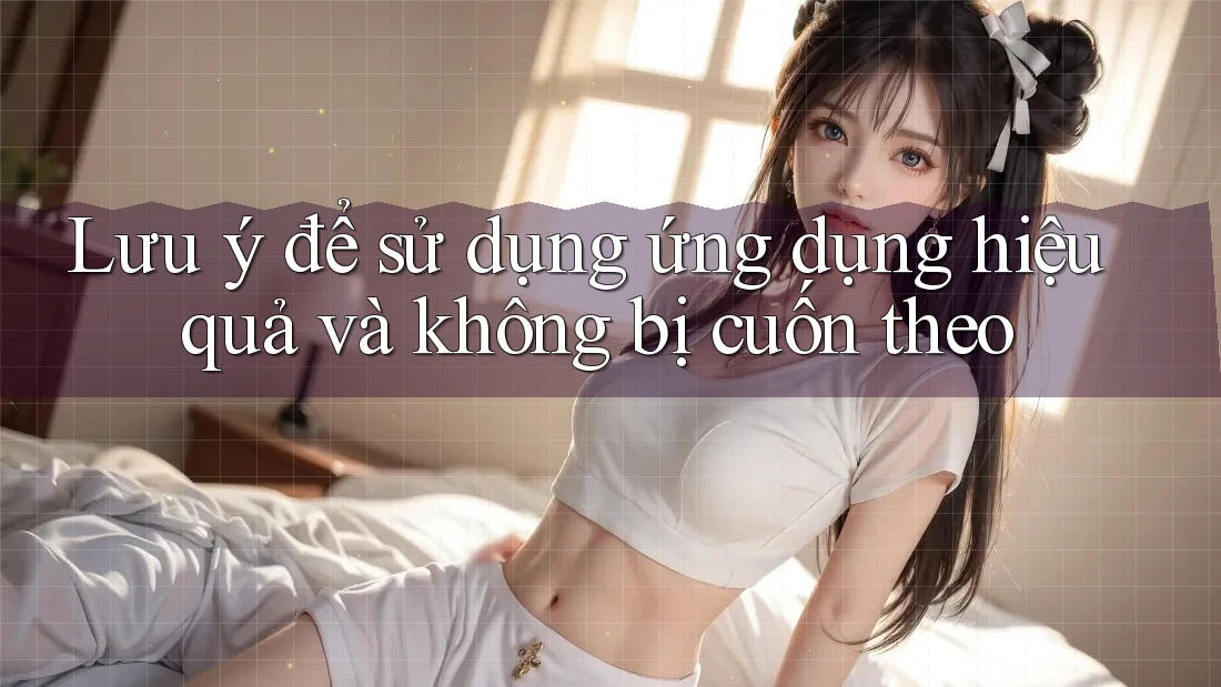 Lưu ý để sử dụng ứng dụng hiệu quả và không bị cuốn theo