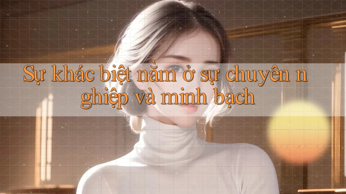 Sự khác biệt nằm ở sự chuyên nghiệp và minh bạch